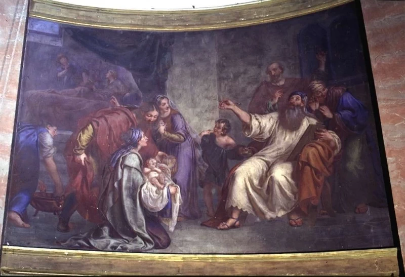 Nascita di San Giovanni Battista (1842) - Chiesa parrocchiale di San Giovanni Battista e San Pietro, Stezzano, Bergamo